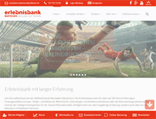 Tablet Screenshot of erlebnisbank.ch